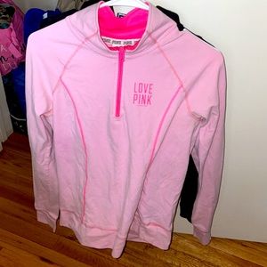 Pink Victoria secret half zip size small